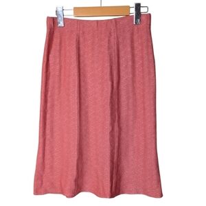 ST. JOHN COLLECTION Santana Knit Salmon Pink Textured Knit Pencil Skirt Size 4